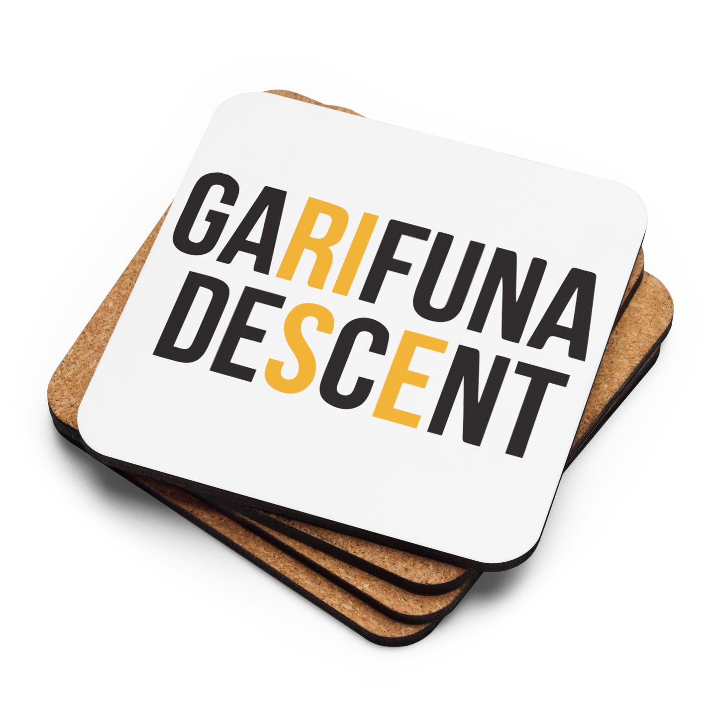 Garifuna Descent Cork-back coaster