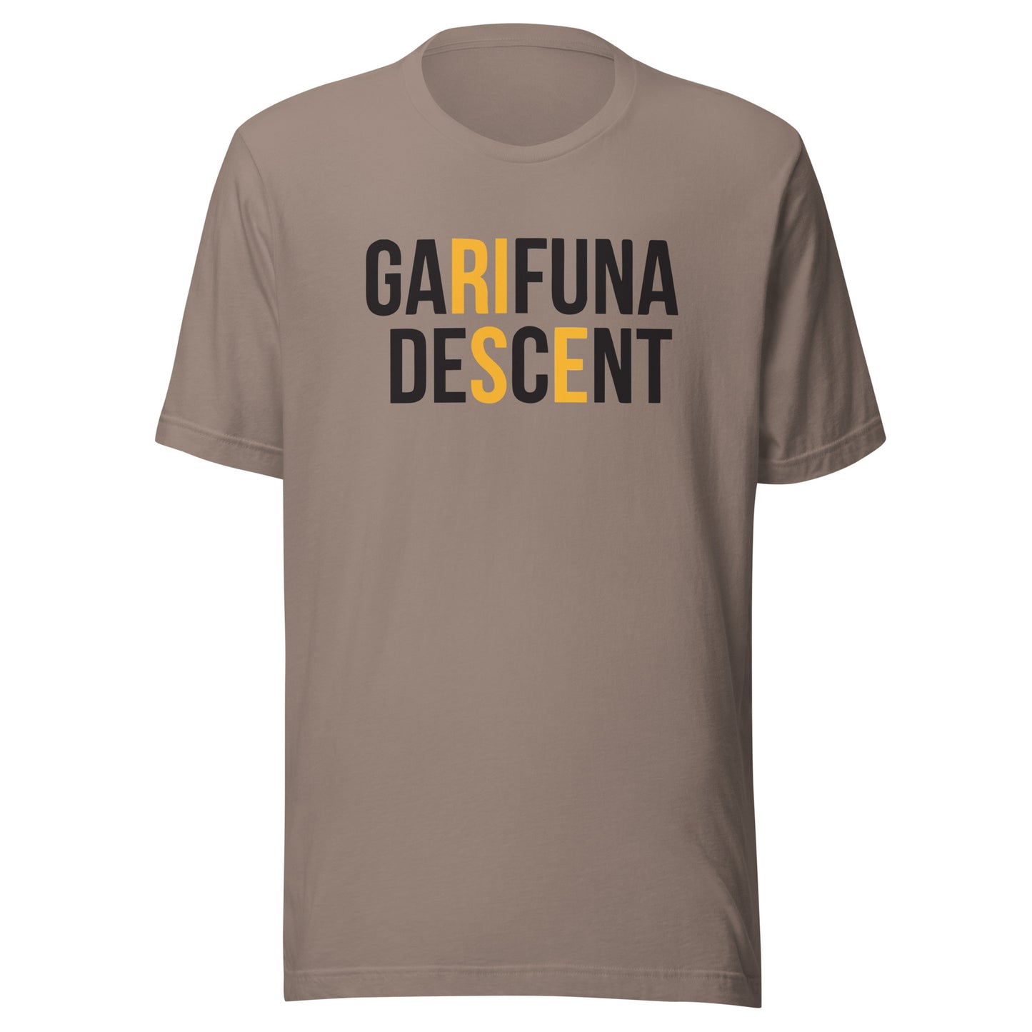 Garifuna Descent Rise Unisex t-shirt Black logo