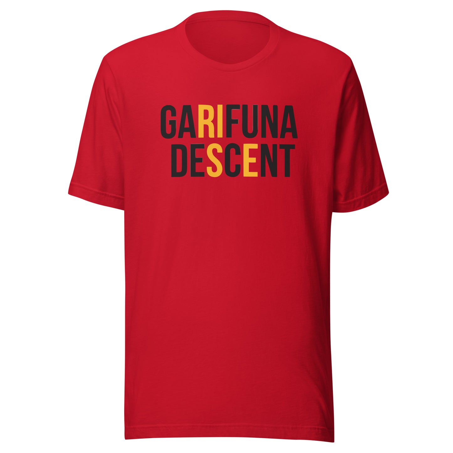 Garifuna Descent Rise Unisex t-shirt Black logo